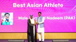 ارشاد ندیم کو 'بیسٹ ایشین ایتھلیٹ' ایوارڈ سے نوازا گیا