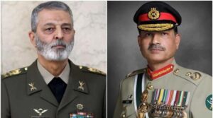 COAS کے ساتھ کال کرتے ہوئے ، ایران کے فوجی چیف اسرائیلی جارحیت کے دوران پاکستان کی حمایت کے لئے شکریہ