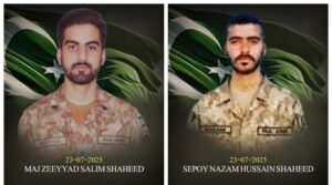 ماسٹنگ اینٹی ٹیرر آپریشن میں دو شہید کے درمیان آرمی آفیسر