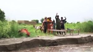 بہاوال نگر میں ستلج سیلاب کے دیہات کے طور پر پھنسے ہوئے کنبے کی آنکھوں کی امداد